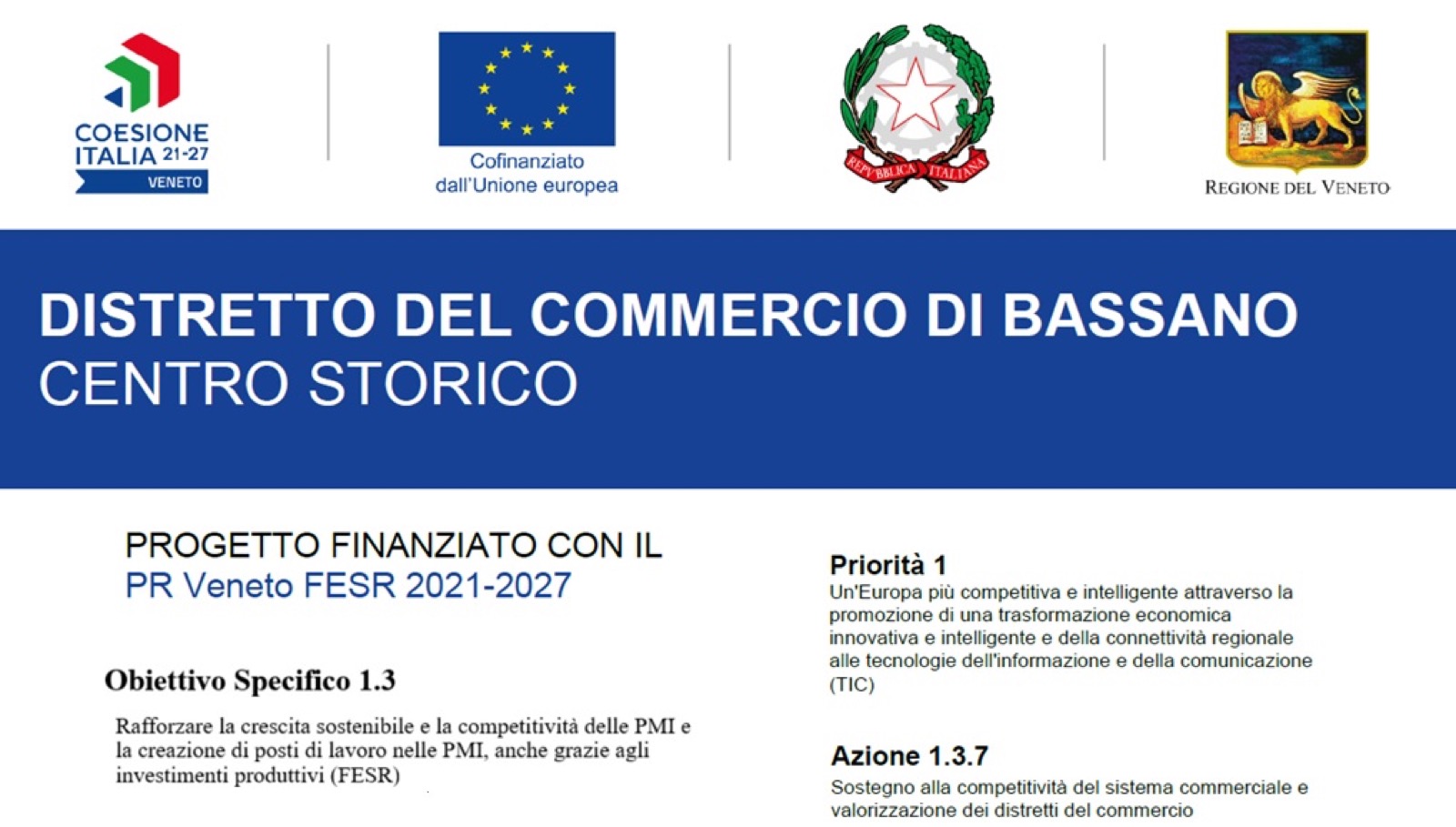 Poster del Distretto del Commercio di Bassano del Grappa — Centro Storico